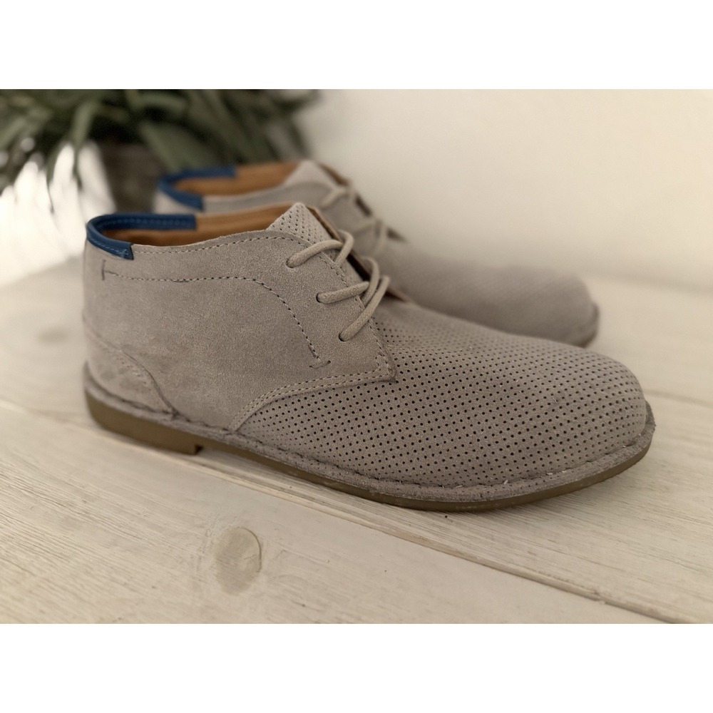 Kenneth Cole New York Shoes Boots Men Sz 5 Chukka Suede Leather Lace Up Casual